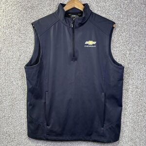Chevrolet Employee Core 365 Vest Mens Large Black 1/4 Zip Softshell Pullover
